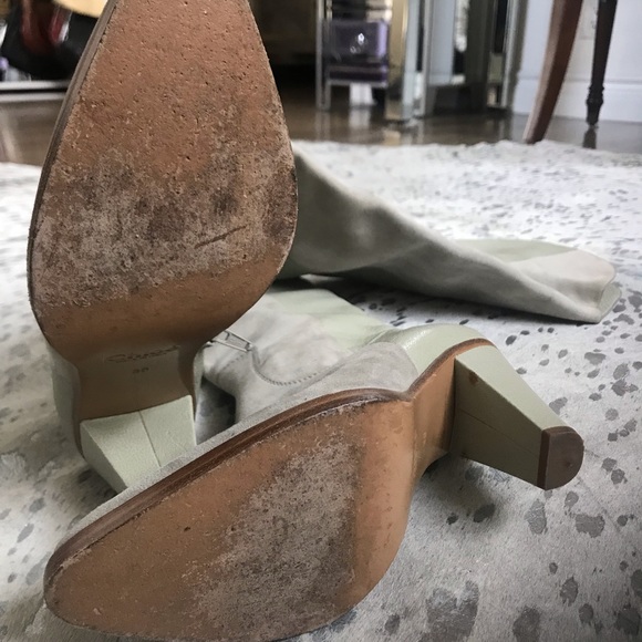 Chloe Suede Textured-Leather Over-The-Knee Boots - Picture 6 of 7